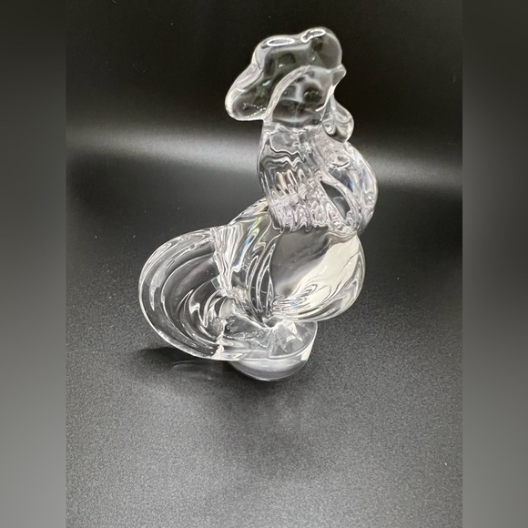 CRISTAL DE SEVRES Crystal Clear Rooster Figurine Sculpture - Picture 6 of 8